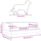 Hondenmand 80x45x30 cm fluweel zwart