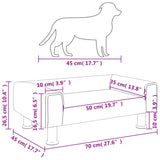 Hondenmand 70x45x26,5 cm fluweel donkergrijs