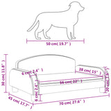 Hondenmand 70x45x30 cm stof donkergrijs