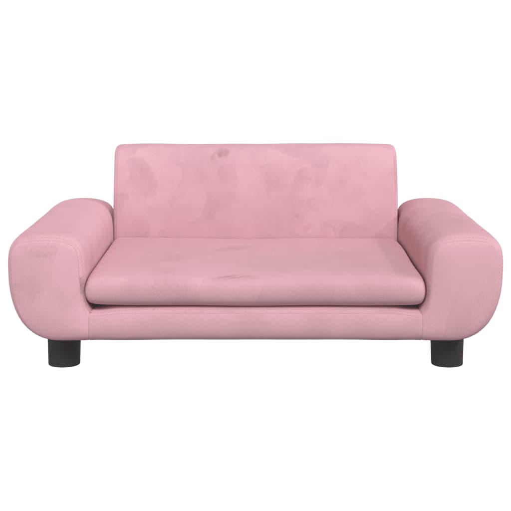 Hondenmand 70x45x33 cm fluweel roze