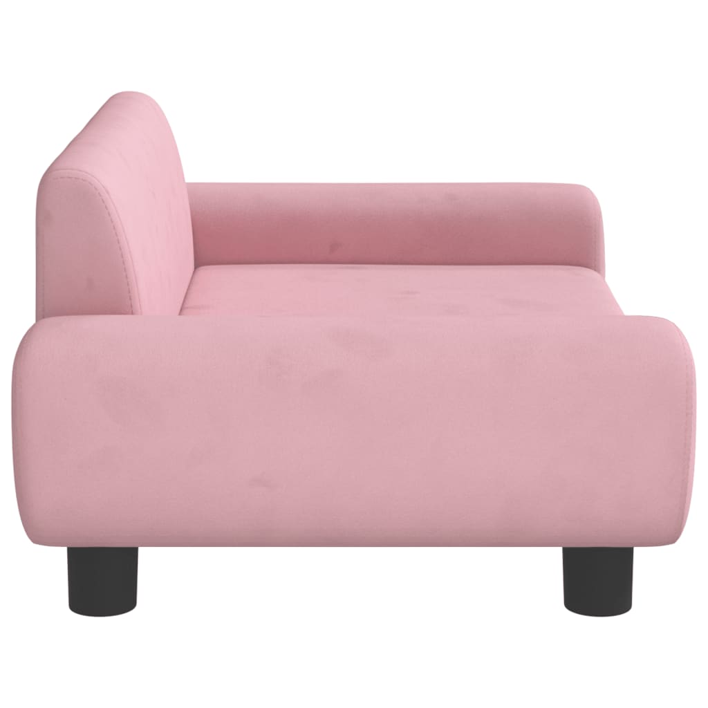 Hondenmand 70x45x33 cm fluweel roze