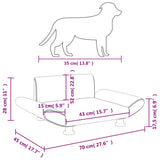 Hondenmand 70x45x28 cm stof donkergrijs