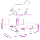 Hondenmand 70x45x28 cm kunstleer bruin