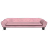 Hondenmand 100x50x21 cm fluweel roze