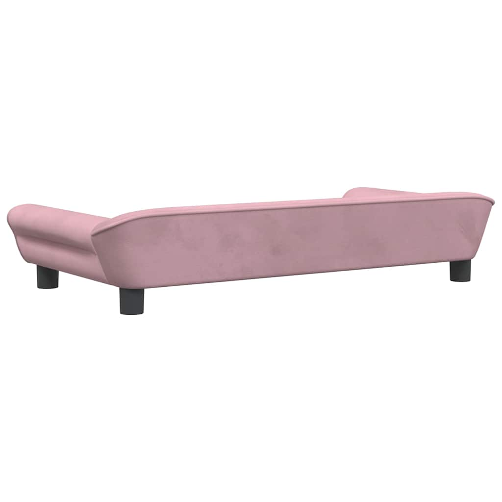 Hondenmand 100x50x21 cm fluweel roze