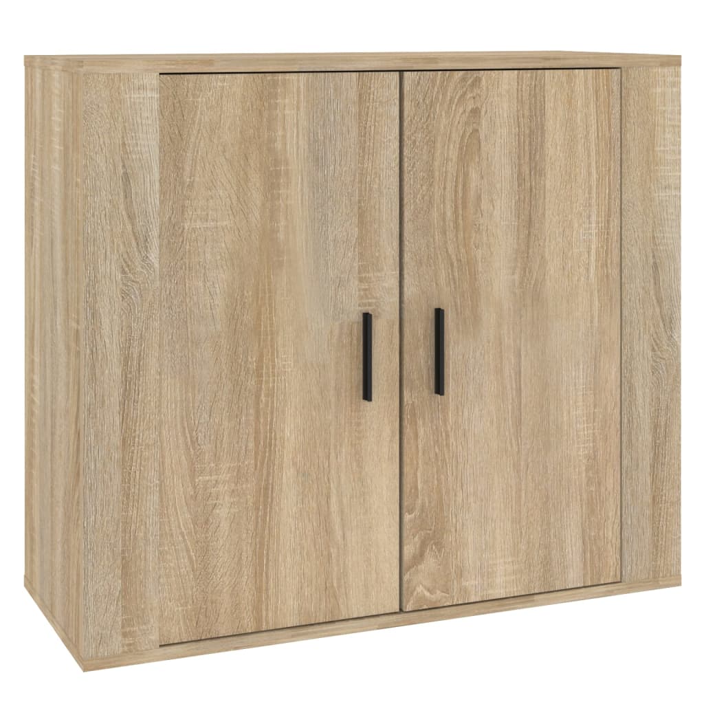 Dressoir 80x33x70 cm bewerkt hout sonoma eikenkleurig - AllerleiShop