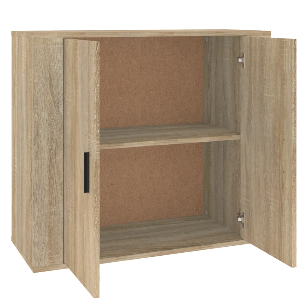 Dressoir 80x33x70 cm bewerkt hout sonoma eikenkleurig - AllerleiShop