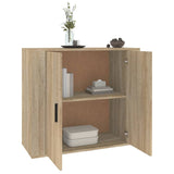 Dressoir 80x33x70 cm bewerkt hout sonoma eikenkleurig - AllerleiShop