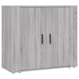 Dressoir 80x33x70 cm bewerkt hout grijs sonoma eikenkleurig - AllerleiShop