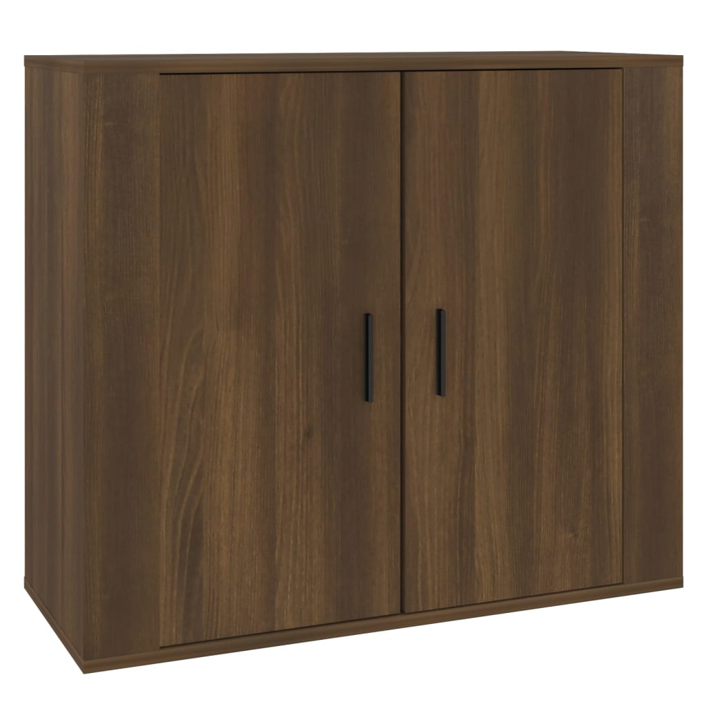 Dressoir 80x33x70 cm bewerkt hout bruin eikenkleur - AllerleiShop