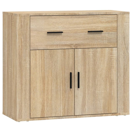 Dressoir 80x33x70 cm bewerkt hout sonoma eikenkleurig - AllerleiShop