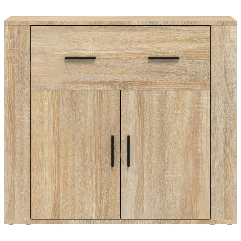 Dressoir 80x33x70 cm bewerkt hout sonoma eikenkleurig - AllerleiShop