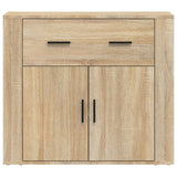 Dressoir 80x33x70 cm bewerkt hout sonoma eikenkleurig - AllerleiShop