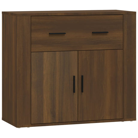 Dressoir 80x33x70 cm bewerkt hout bruin eikenkleur - AllerleiShop