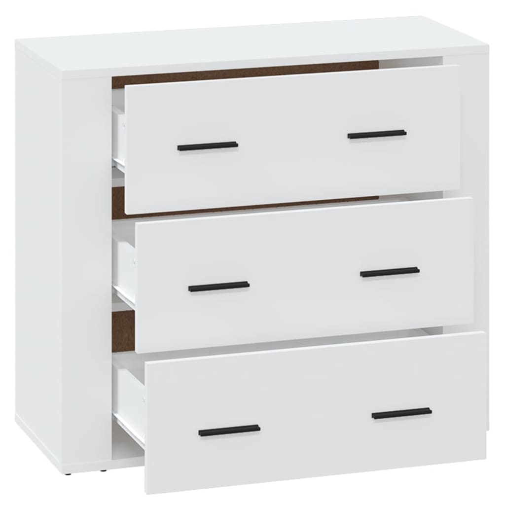 Dressoir 80x33x70 cm bewerkt hout wit - AllerleiShop