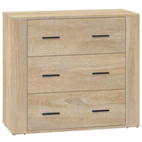 Dressoir 80x33x70 cm bewerkt hout sonoma eikenkleurig - AllerleiShop