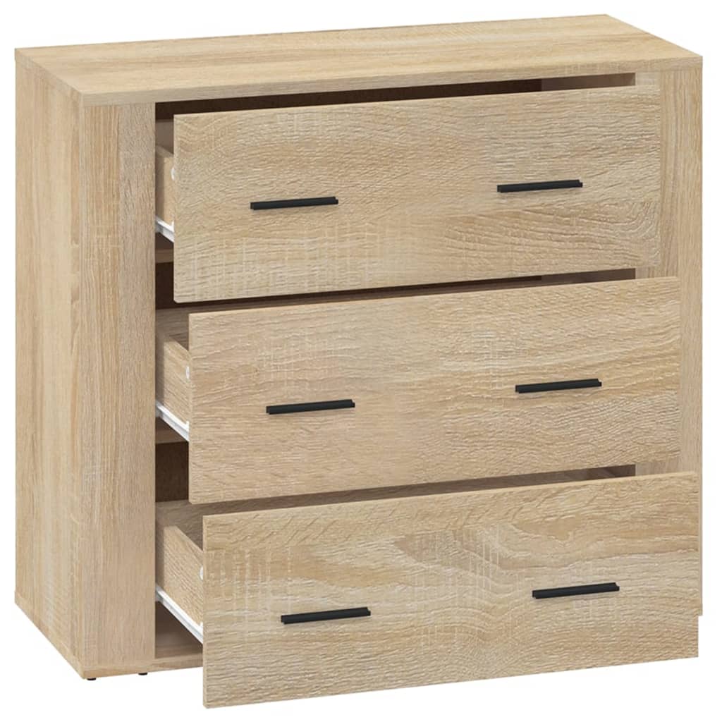 Dressoir 80x33x70 cm bewerkt hout sonoma eikenkleurig - AllerleiShop