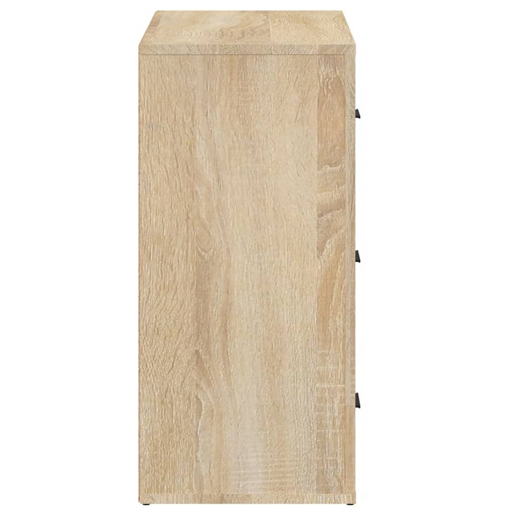 Dressoir 80x33x70 cm bewerkt hout sonoma eikenkleurig - AllerleiShop