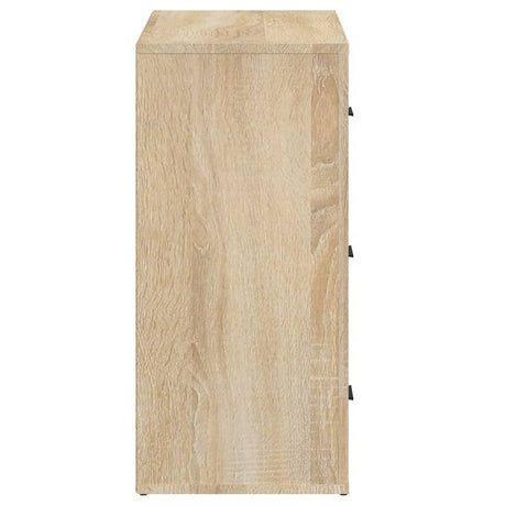 Dressoir 80x33x70 cm bewerkt hout sonoma eikenkleurig - AllerleiShop