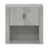 Wandkast 80x33x80 cm bewerkt hout betongrijs