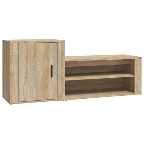 Schoenenkast 130x35x54 cm bewerkt hout sonoma eikenkleurig - AllerleiShop