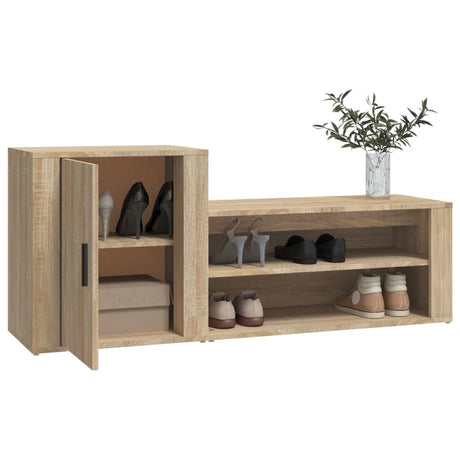 Schoenenkast 130x35x54 cm bewerkt hout sonoma eikenkleurig - AllerleiShop