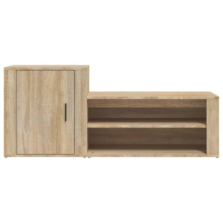 Schoenenkast 130x35x54 cm bewerkt hout sonoma eikenkleurig - AllerleiShop