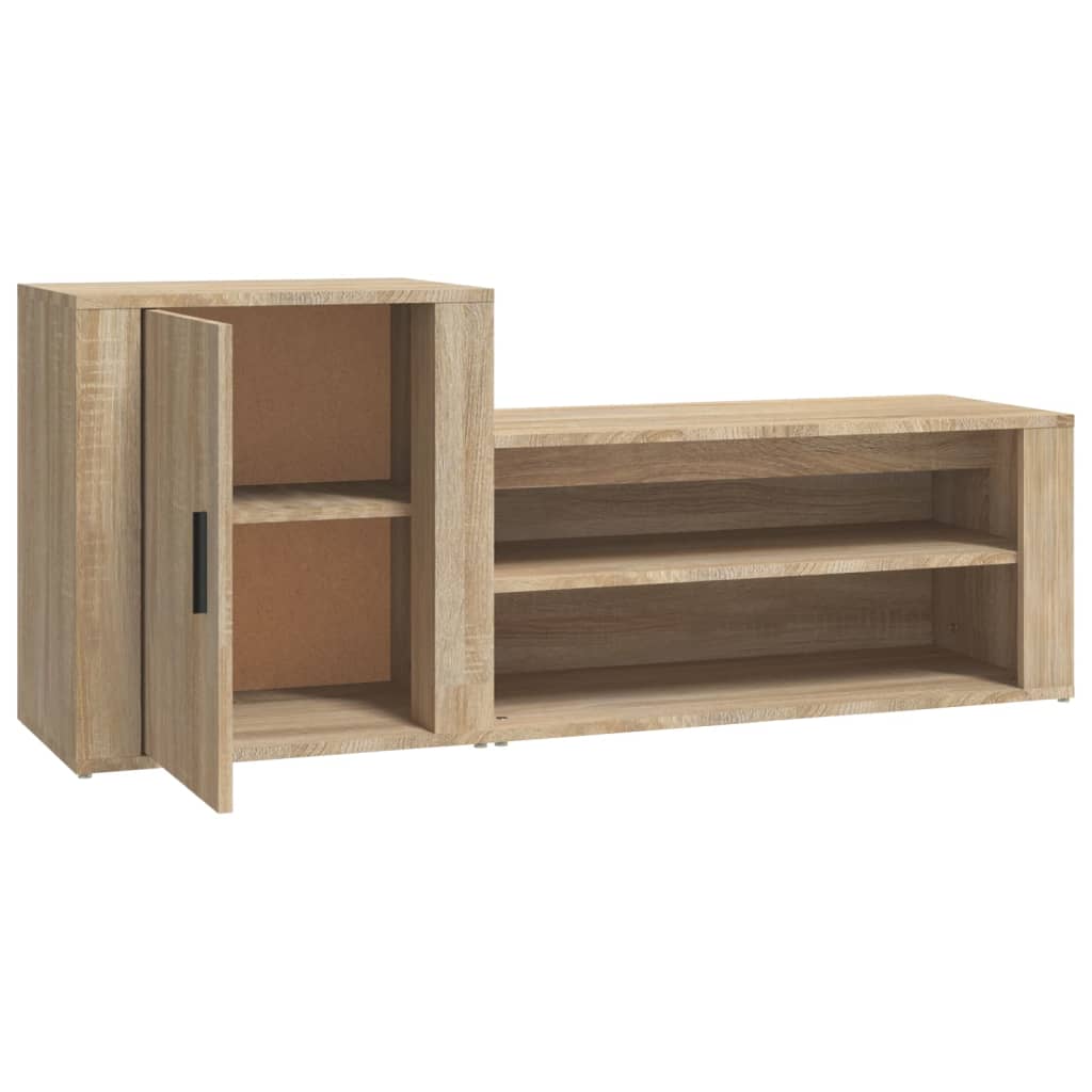 Schoenenkast 130x35x54 cm bewerkt hout sonoma eikenkleurig - AllerleiShop