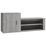 Schoenenkast 130x35x54 cm bewerkt hout grijs sonoma - AllerleiShop