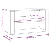 Schoenenkast 80x35x45 cm bewerkt hout wit - AllerleiShop