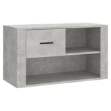 Schoenenkast 80x35x45 cm bewerkt hout betongrijs - AllerleiShop