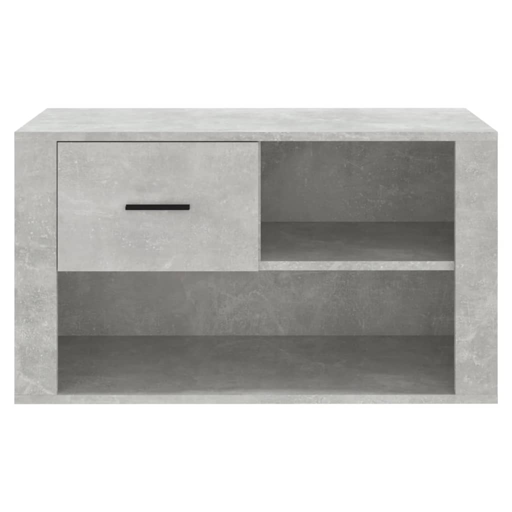 Schoenenkast 80x35x45 cm bewerkt hout betongrijs - AllerleiShop