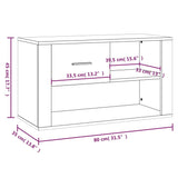 Schoenenkast 80x35x45 cm bewerkt hout betongrijs - AllerleiShop