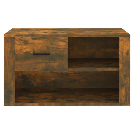 Schoenenkast 80x35x45 cm bewerkt hout gerookt eikenkleurig - AllerleiShop