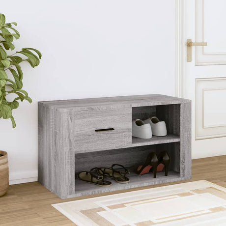 Schoenenkast 80x35x45 cm bewerkt hout grijs sonoma - AllerleiShop