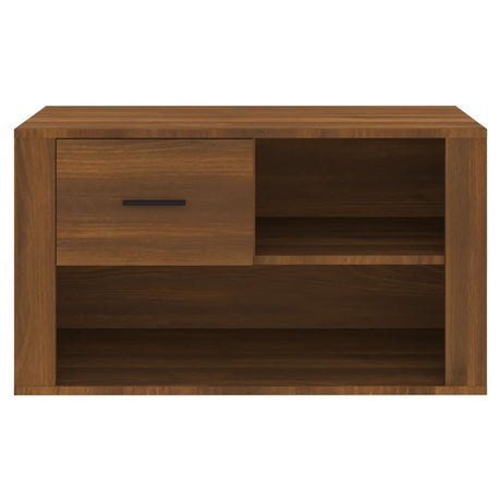 Schoenenkast 80x35x45 cm bewerkt hout bruin eikenkleur - AllerleiShop