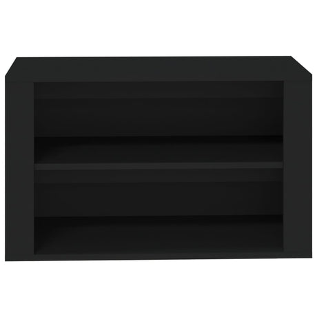 Schoenenrek 75x35x45 cm bewerkt hout zwart - AllerleiShop