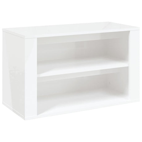 Schoenenrek 75x35x45 cm bewerkt hout hoogglans wit - AllerleiShop