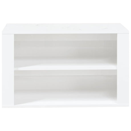 Schoenenrek 75x35x45 cm bewerkt hout hoogglans wit - AllerleiShop