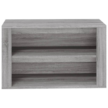 Schoenenrek 75x35x45 cm bewerkt hout grijs sonoma eikenkleur - AllerleiShop