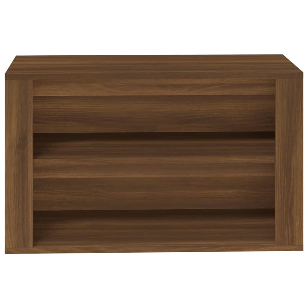 Schoenenrek 75x35x45 cm bewerkt hout bruin eikenkleur