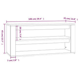 Schoenenrek 100x35x45 cm bewerkt hout wit - AllerleiShop