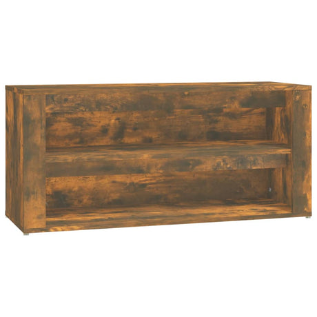 Schoenenrek 100x35x45 cm bewerkt hout gerookt eikenkleurig - AllerleiShop