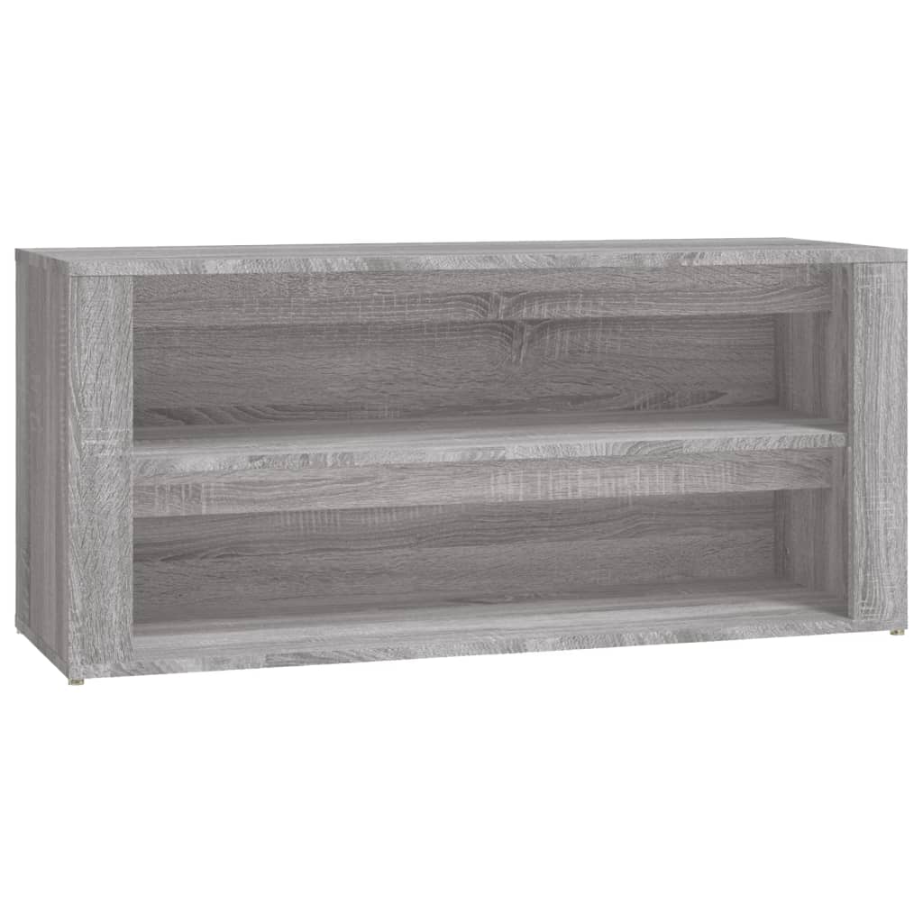 Schoenenrek 100x35x45 cm bewerkt hout grijs sonoma eikenkleur - AllerleiShop