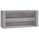 Schoenenrek 100x35x45 cm bewerkt hout grijs sonoma eikenkleur - AllerleiShop