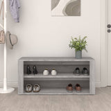 Schoenenrek 100x35x45 cm bewerkt hout grijs sonoma eikenkleur - AllerleiShop