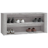 Schoenenrek 100x35x45 cm bewerkt hout grijs sonoma eikenkleur - AllerleiShop