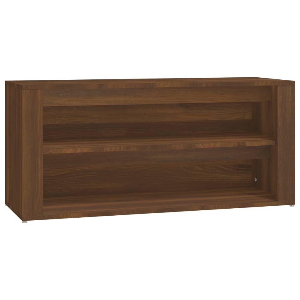 Schoenenrek 100x35x45 cm bewerkt hout bruin eikenkleur - AllerleiShop