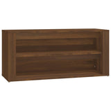 Schoenenrek 100x35x45 cm bewerkt hout bruin eikenkleur - AllerleiShop