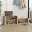 Schoenenkast 150x35x45 cm bewerkt hout sonoma eikenkleurig - AllerleiShop